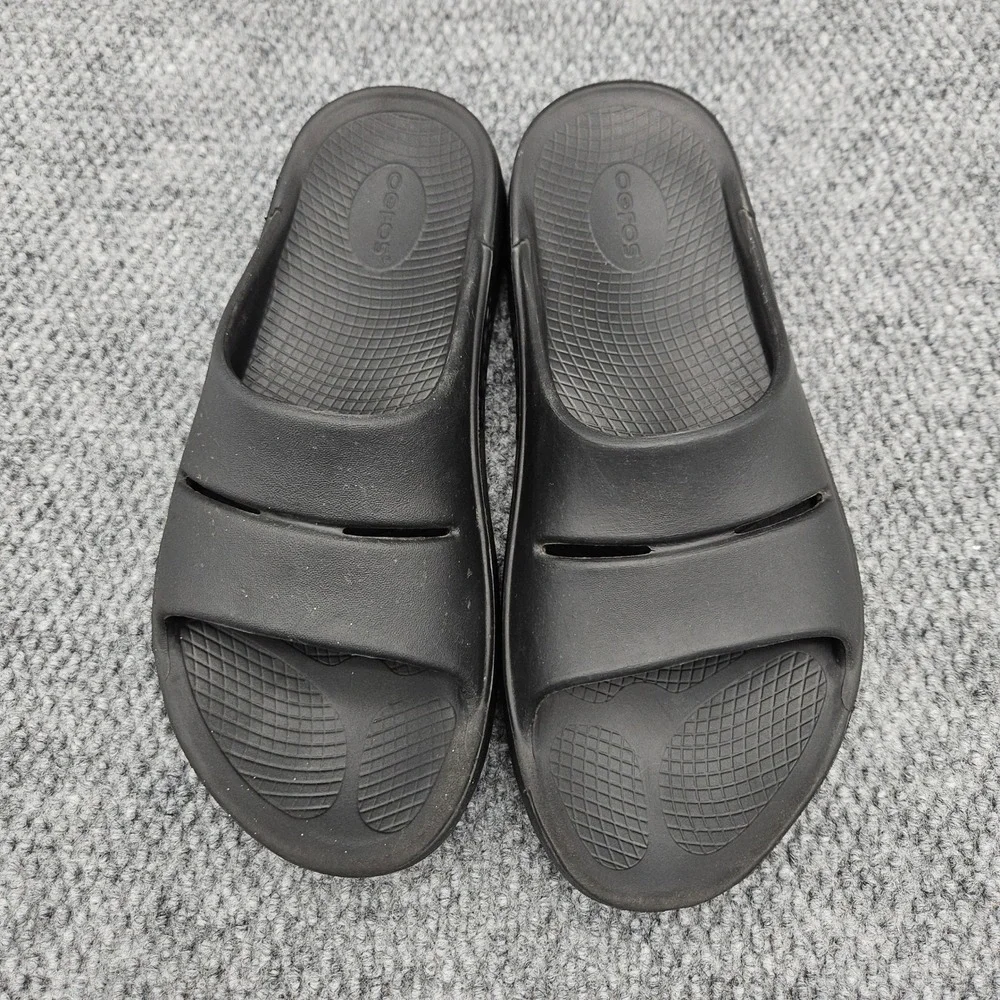Oofos Mens 9 Womens‎ 11 Black OOahh Recovery Slide Sandals Comfort Athletic Shoe